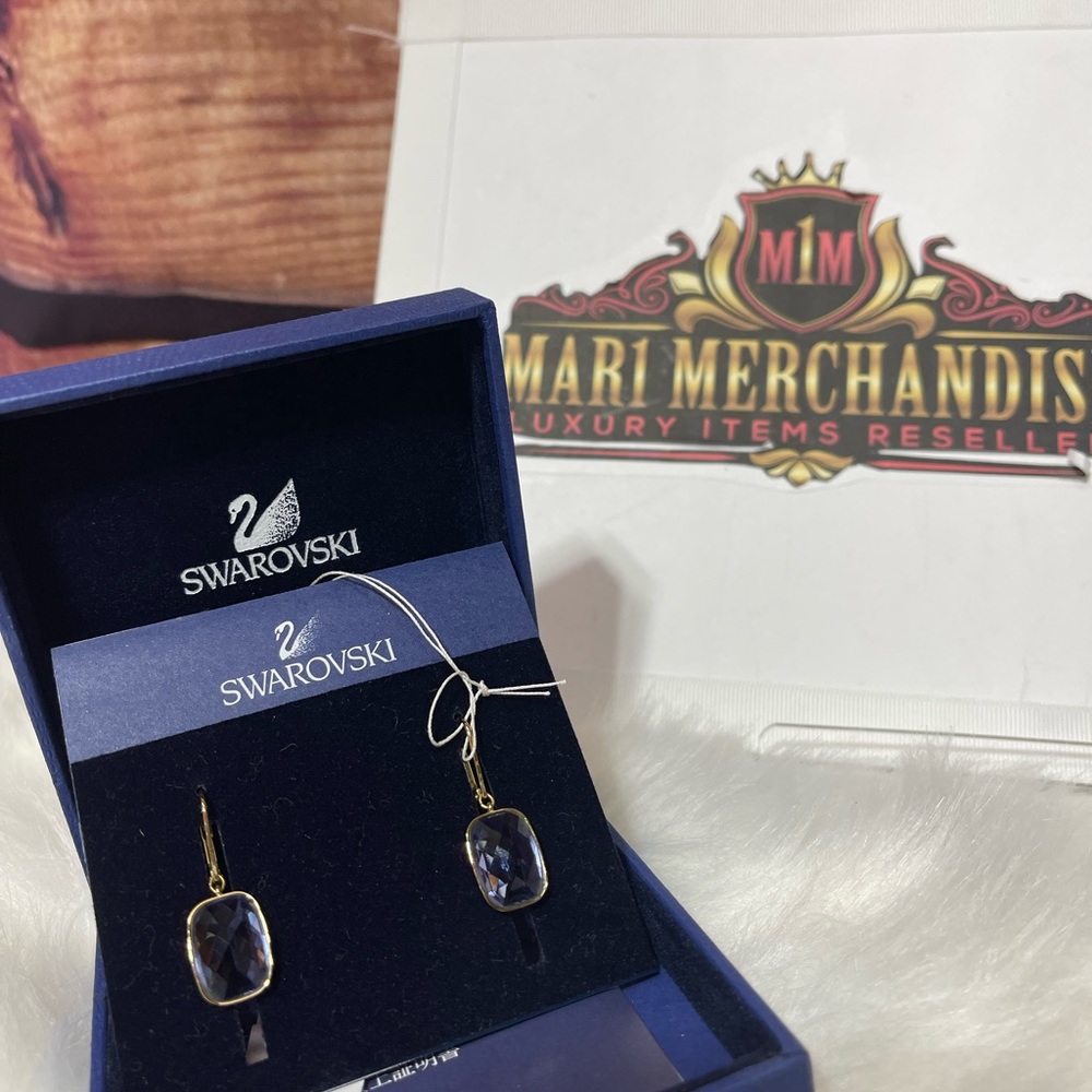 Swarovski Dangling Bluish Crystal Earrings.